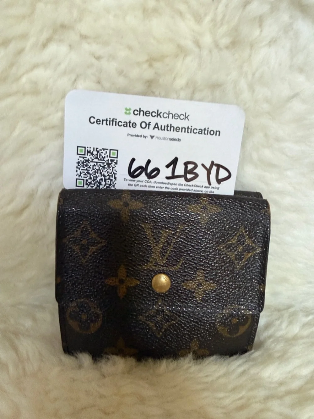 Louis Vuitton Monogram Canvas Compact Wallet - Brown with Gold Monogram